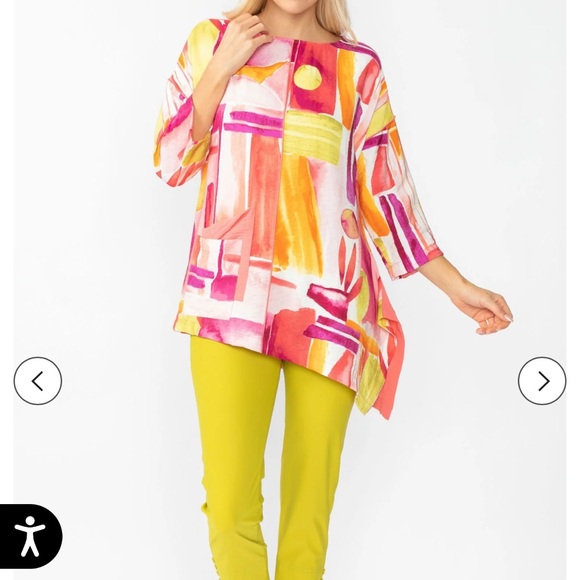 Colorful Abstract Women's Top - Picture 4 of 7